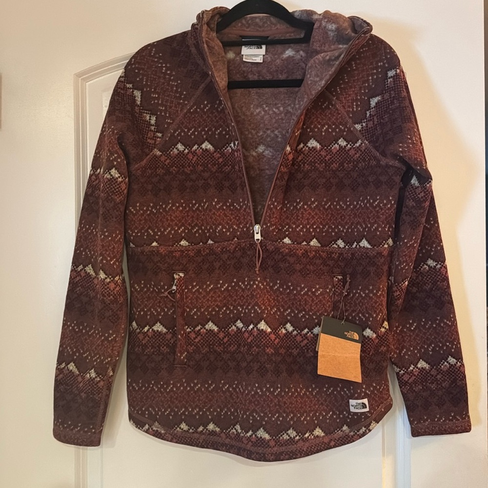 THE NORTH FACE PRINTED CRESCENT HOODED PULLOVER FLEECE - Picture 4 of 6
